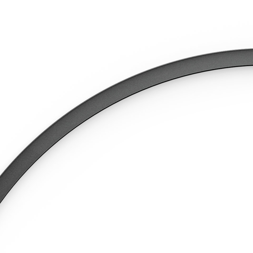 A.24 - Ceiling Magnetic Track - Curved Module (not magnetic) - 561mm - 60° - Black