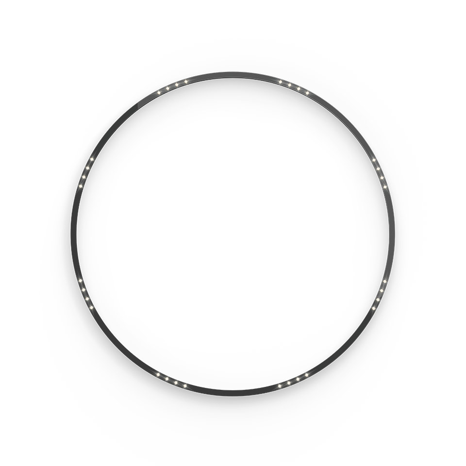 A.24 Stand-alone - Ceiling Circular - Sharping Emission - Ø 1500mm - 3000K - DALI - Brushed Silver