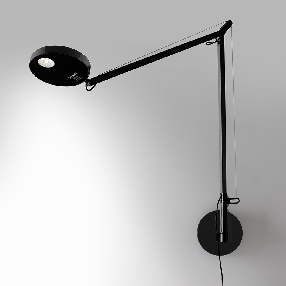 Demetra Wall - Movement Detector - 3000K - Body Lamp - Opaque Black