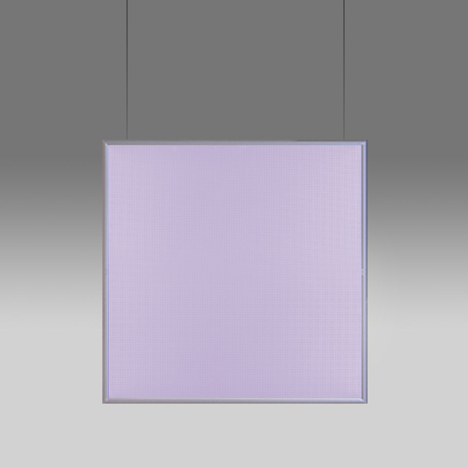 Discovery Space Square - White Violet Integralis - Satinized aluminium - App Compatible