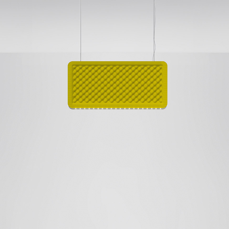 Eggboard Baffle - 800x400 - Suspension - Direct Sharp + Indirect Diffused - 3000K - Dimmable DALI - Green