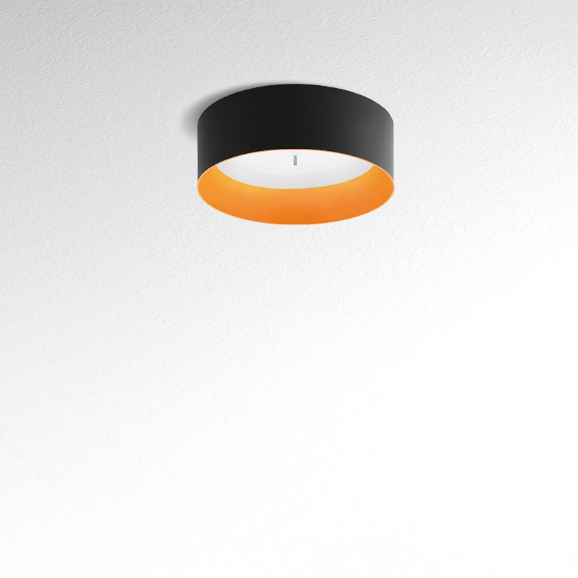 Tagora Deckenleuchte 570 - LED 3000K - Dali SwitchDim - Schwarz/Orange