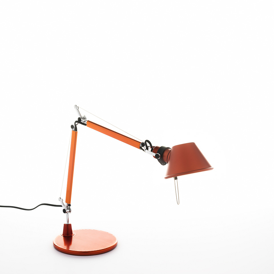 Tolomeo Micro Table - Anodized orange - Body Lamp + Base