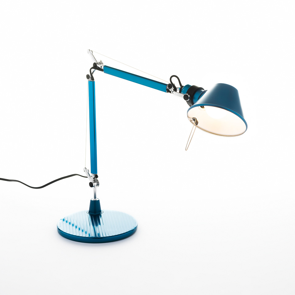 Tolomeo Micro Table - Anodized blue - Body Lamp + Base