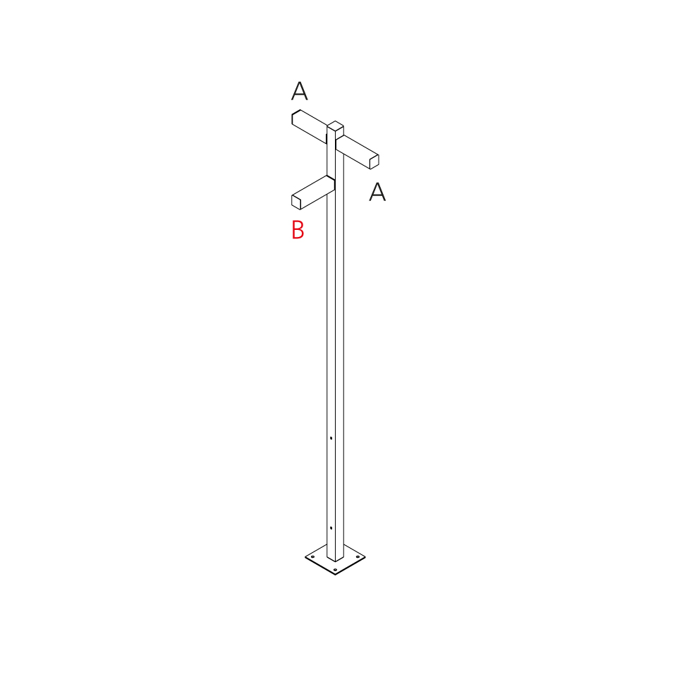 Walking - Pole 2500 - 3x180° Heads - A 90h + B 60h