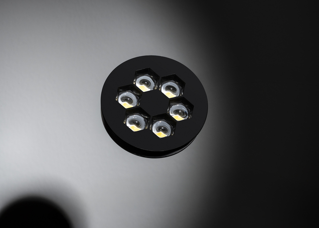 Detail of the Helgoland light module, where lighting technology becomes a pure design element.