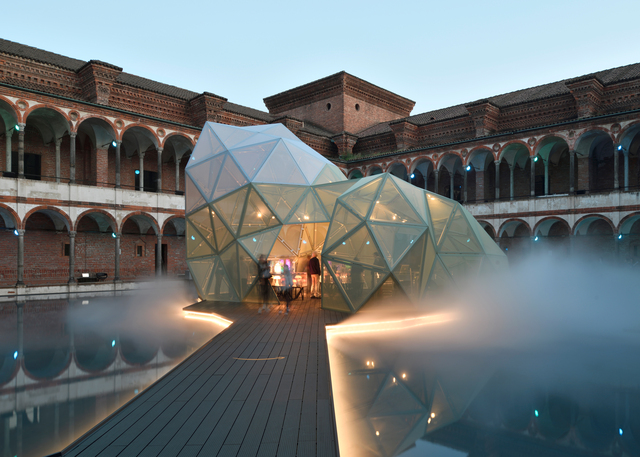 Image of The Amazing Walking installation during Milan Design Week 2024