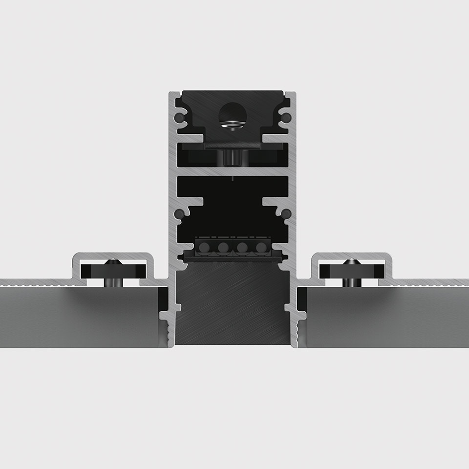 A.24 - Recessed Magnetic Track - Linear Module - 1176mm - Black