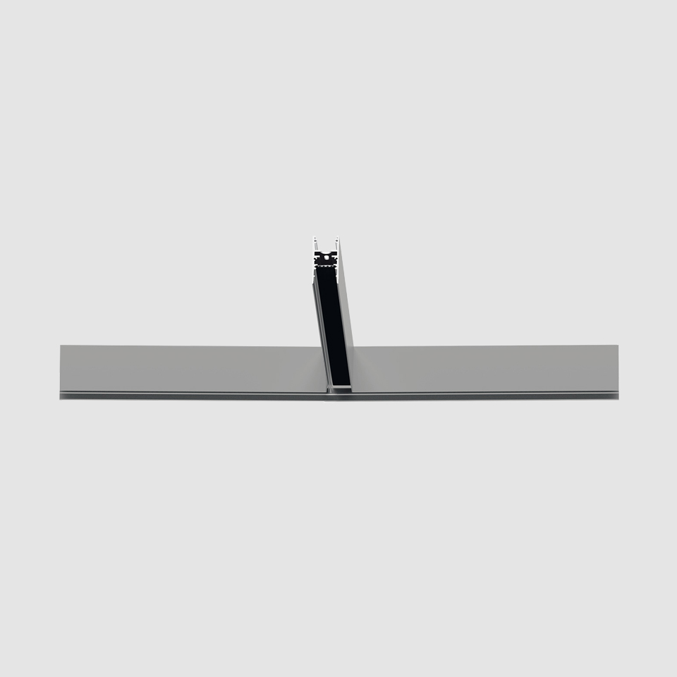 A.24 - Ceiling Magnetic Track - T Joint - Brushed Silver