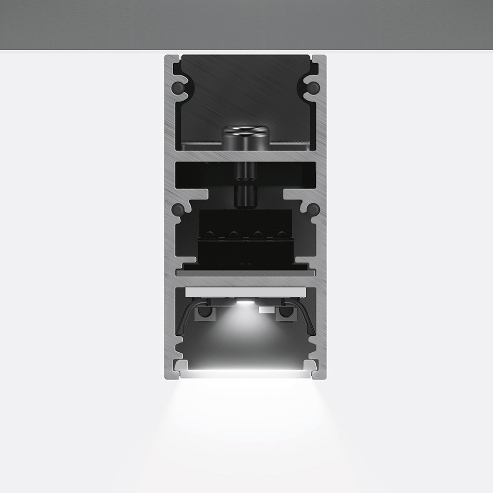 A.24 - Wall/Ceiling Diffused Emission - Linear Module - Direct Emission - 1176mm - 3000K - Brushed Silver