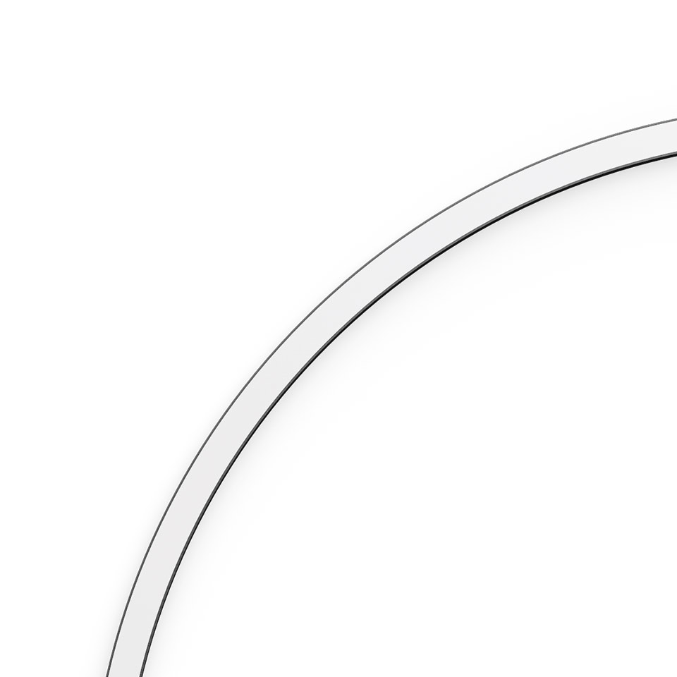 A.24 - Suspension Diffused Emission - Curved Module - R=561mm - α=90° - 2700K - Brushed Silver