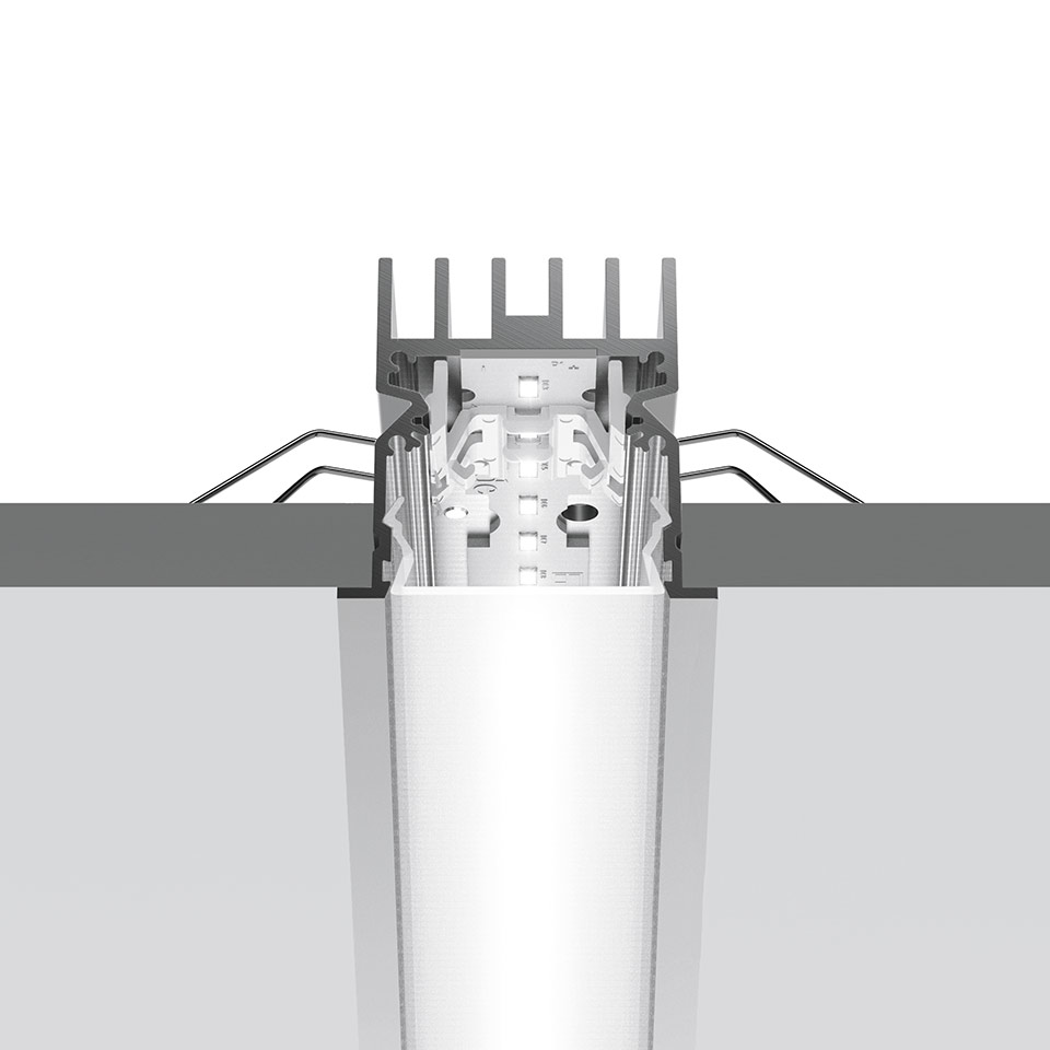 A.39 Recessed - Structural Module Trim 1482mm 3000K DALI White
