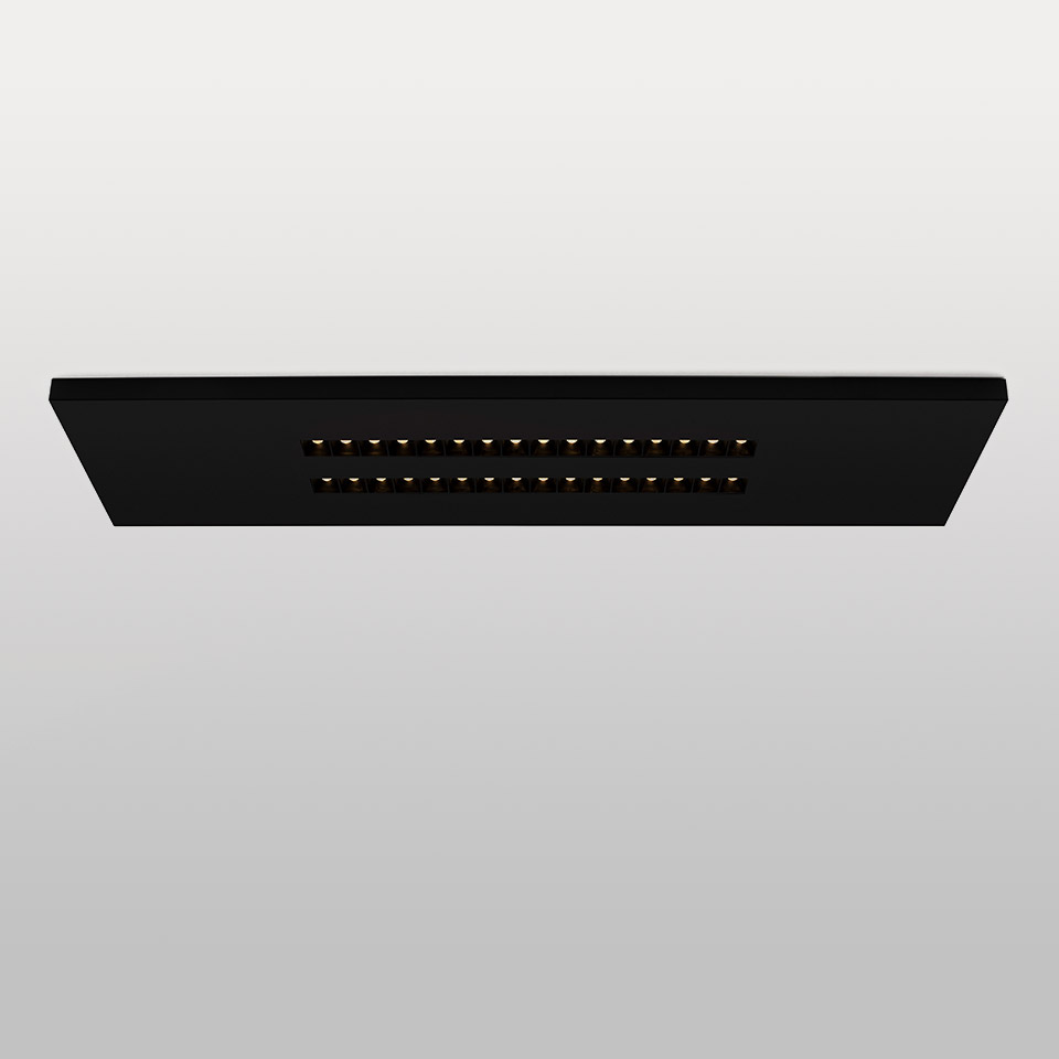 A.39 Refractive - Recessed - 1200x300 - 3000K - Undimmable - Black
