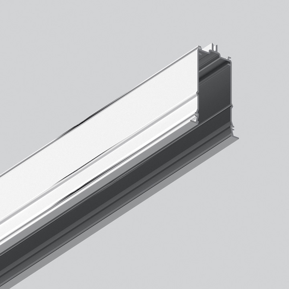 Algoritmo System for projectors - Structural modules recessed - Trim 1184mm Silver