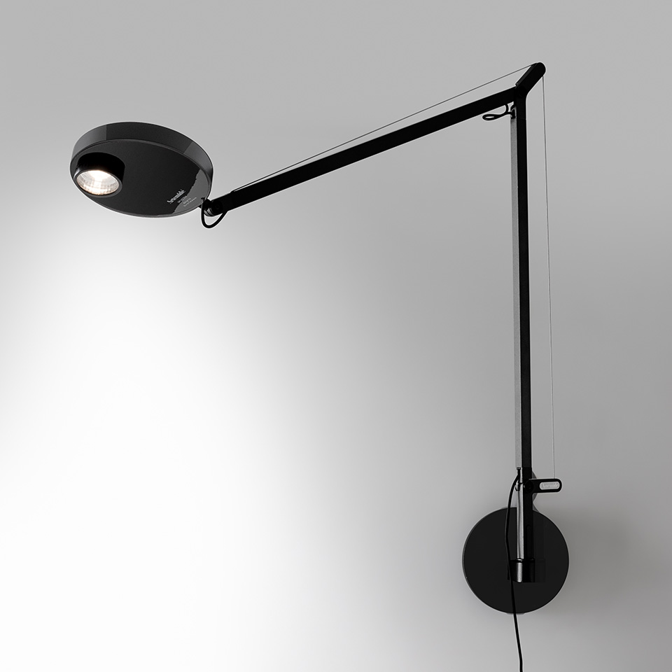 Demetra Professional Wall - Movement Detector - 3000K - Body Lamp - Opaque Black