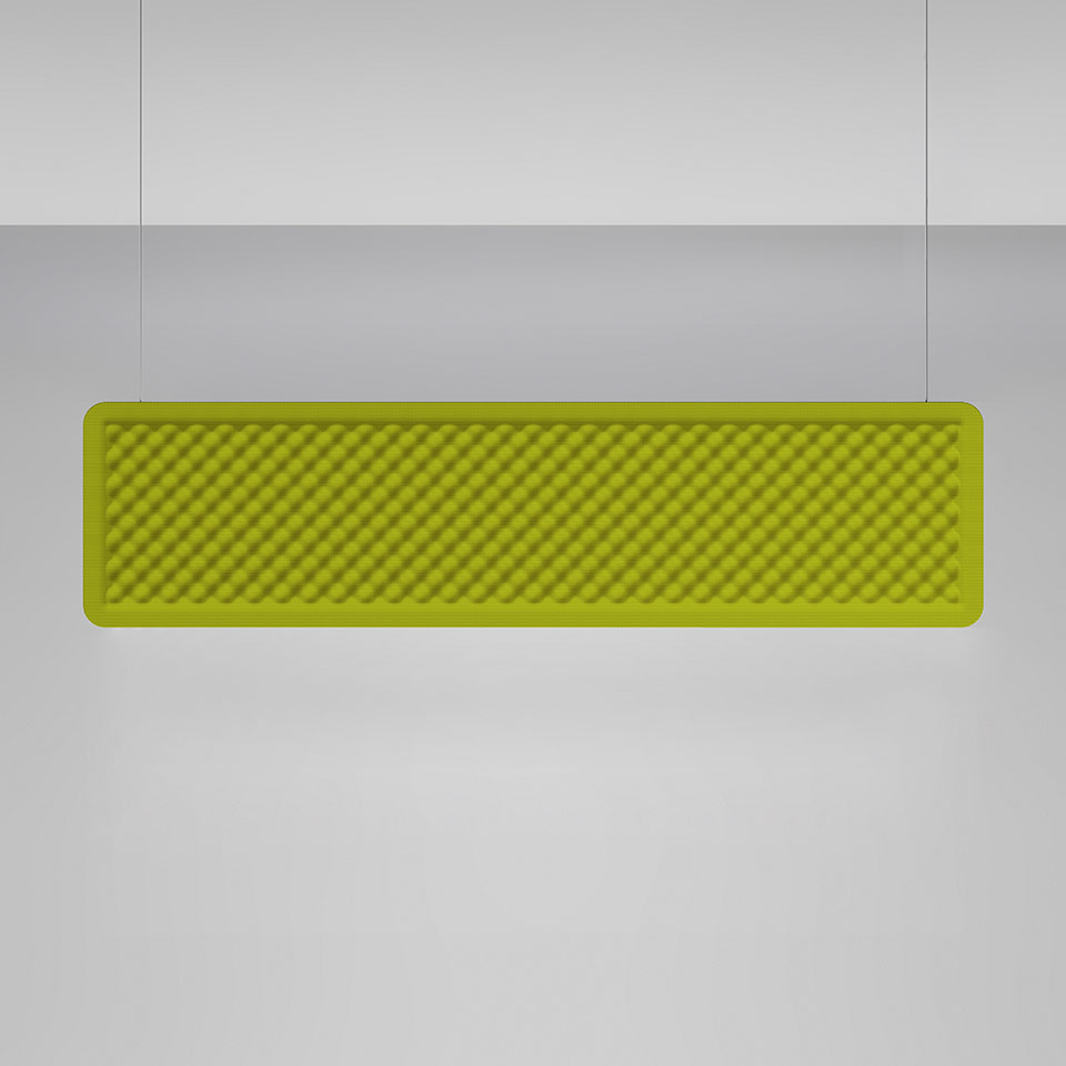 Eggboard Baffle - 1600x400 - Suspension/Ceiling - No Light - Green