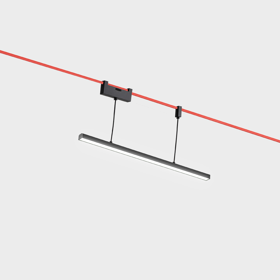 Diffused Linear Suspension Module - 600mm - 2700K - Black - Push Dimmable