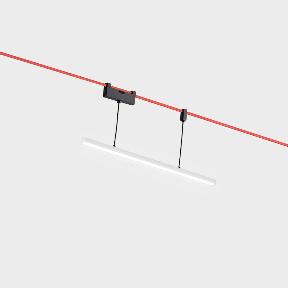 Diffused Linear Suspension Module - 600mm - 2700K - White - Push Dimmable