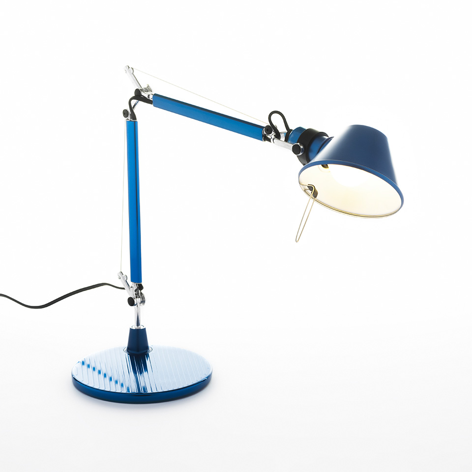 Tolomeo Micro Table - Anodized blue - Body Lamp + Base