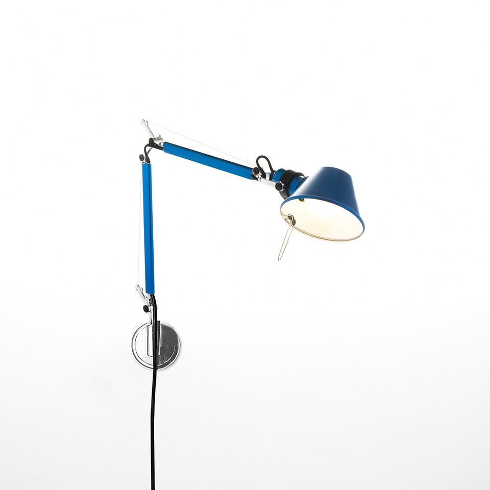 Tolomeo Micro Parete - Blu anodizzato - Corpo Lampada