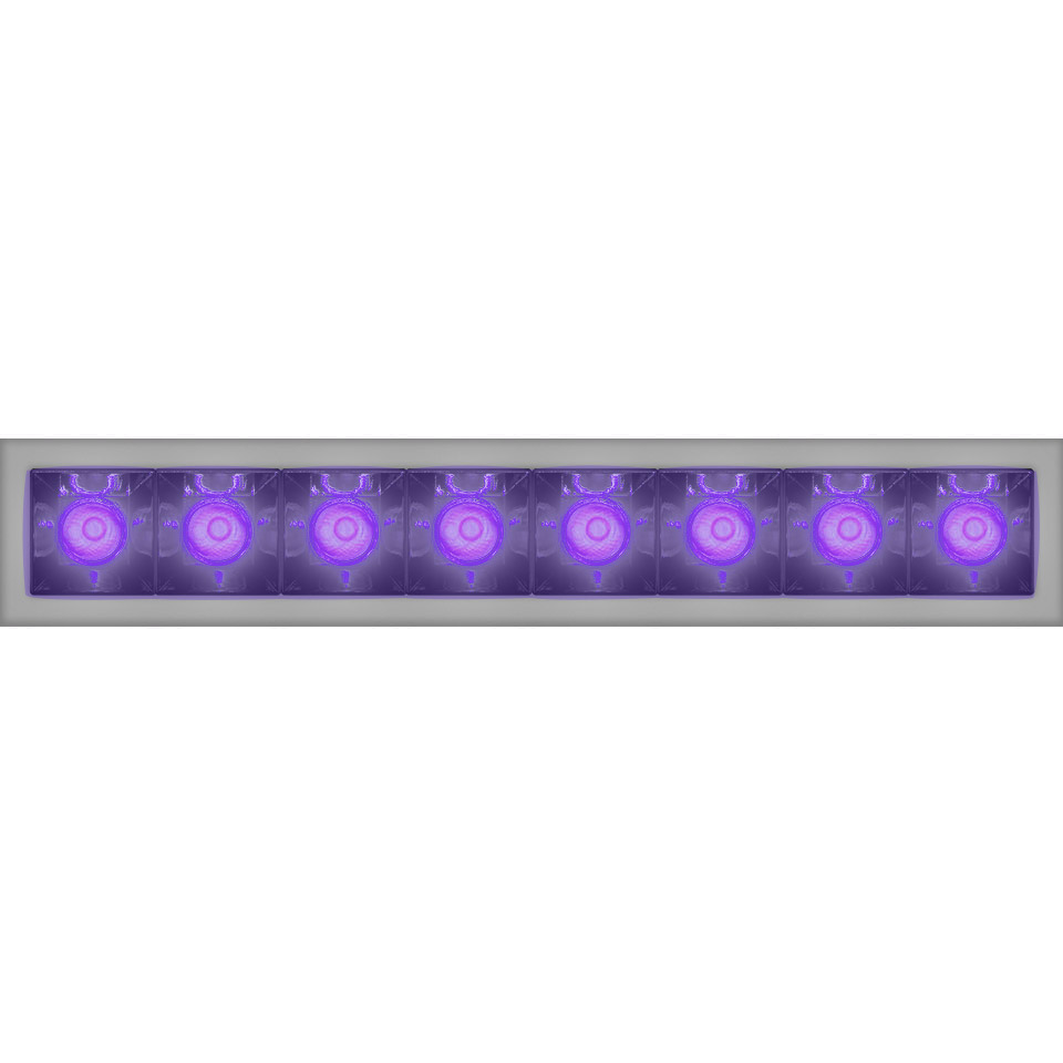 Sharp - 8 optic unit - 22W - 36° Violet Integralis Trim Argento
