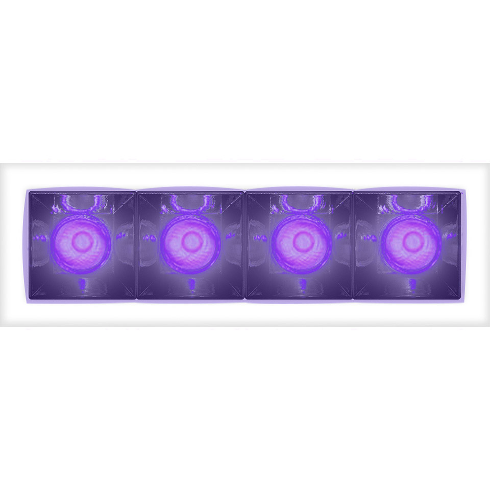 Sharp - 4 optic unit - 11W - 52° Violet Integralis Trim Bianco