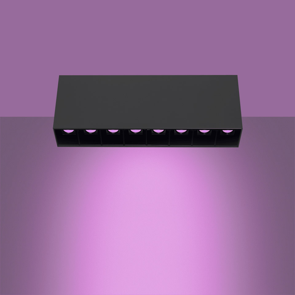Sharp SMD - 8 optic unit - 24W - 20° Violet Integralis Black  