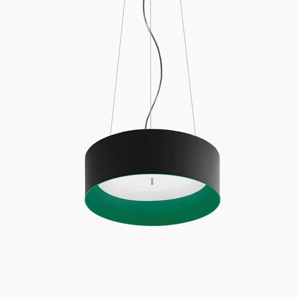 Tagora Suspension 570 - Direct + Indirect Emission - dimmable - Black/Green