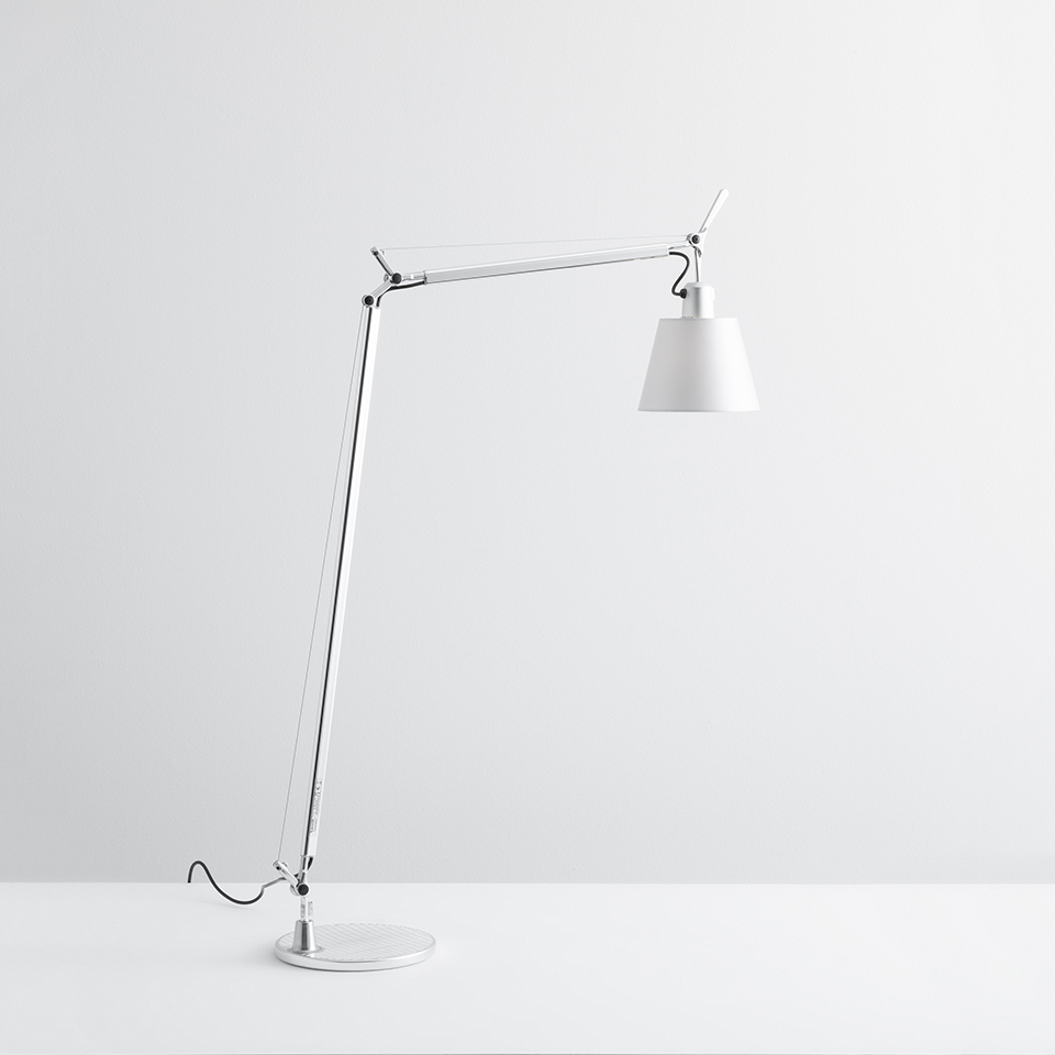 Tolomeo Basculante Reading Floor - Body Lamp with Satin diffuser 180