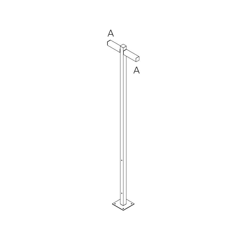 Walking - Pole 2500 - 2x180° Heads - A 90h