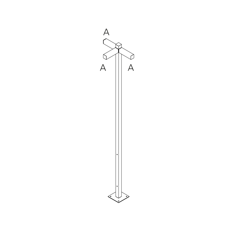 Walking - Pole 2500 - 3x180° Heads - A 90h