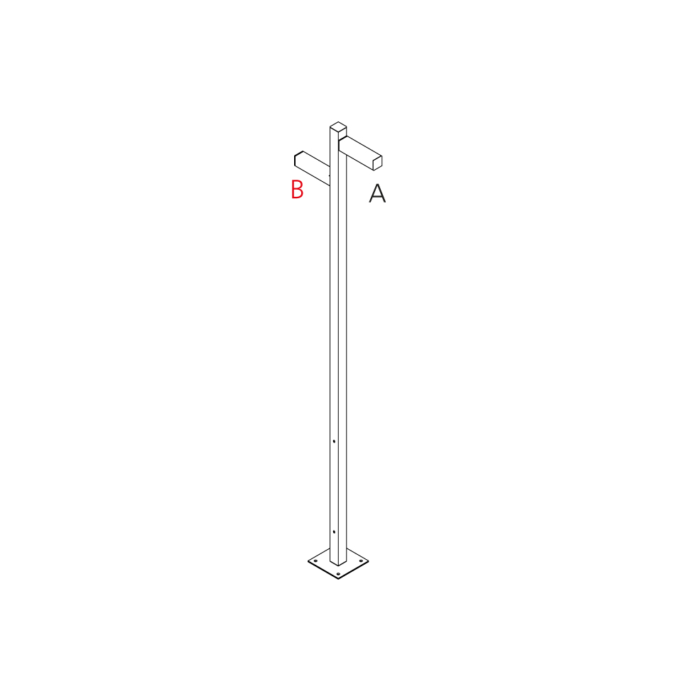 Walking - Pole 2500 - 2x180° Heads - A 90h + B 60h
