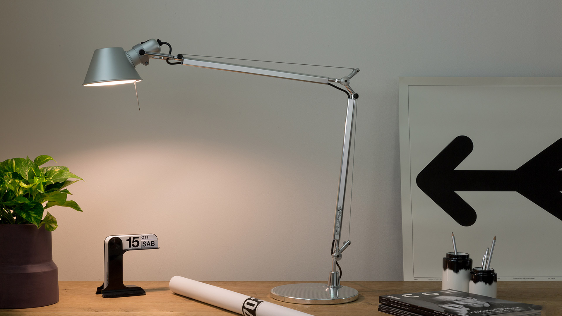 Artemide Tolomeo Mini Lampada Da Tavolo Alluminio